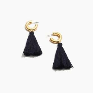 Madewell Navy Lenten Tassel Earrings EUC